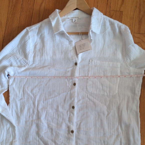 NEW WITH TAG beachlunchlounge White Casual Button Down Shirt - Picture 12 of 15